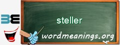 WordMeaning blackboard for steller